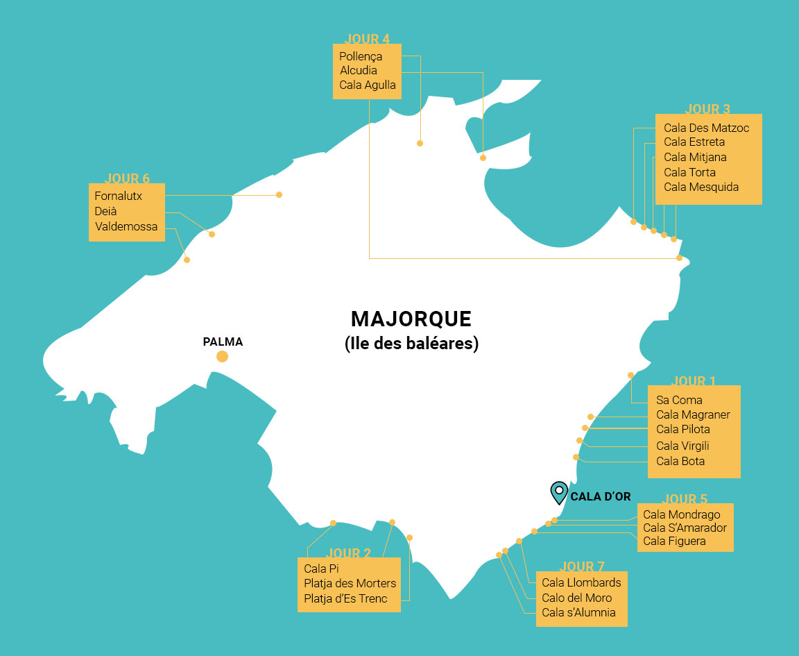 Carte Road Trip à Majorque