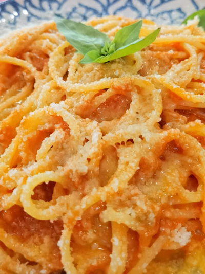 Spaghetti sauce tomate