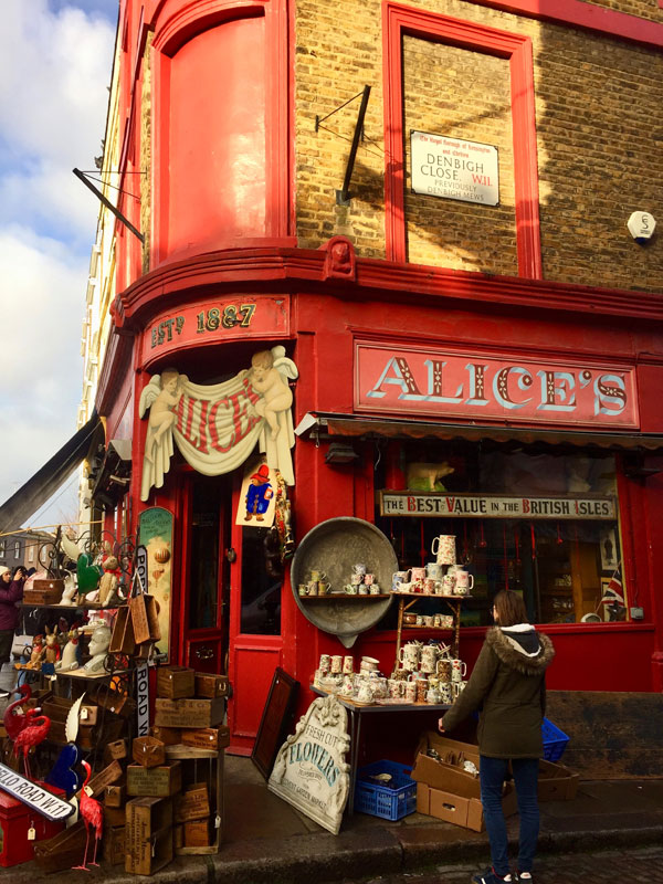 boutique d'antiquité à Londres