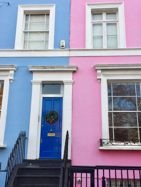 les façades colorées de Notting Hill