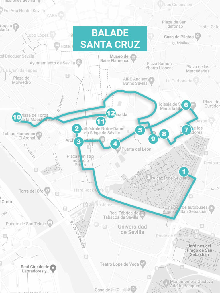 itinéraire quartier Santa Cruz
